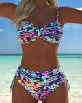 Elina | Bikini con Estampado Abstracto y Tiras Delgadas