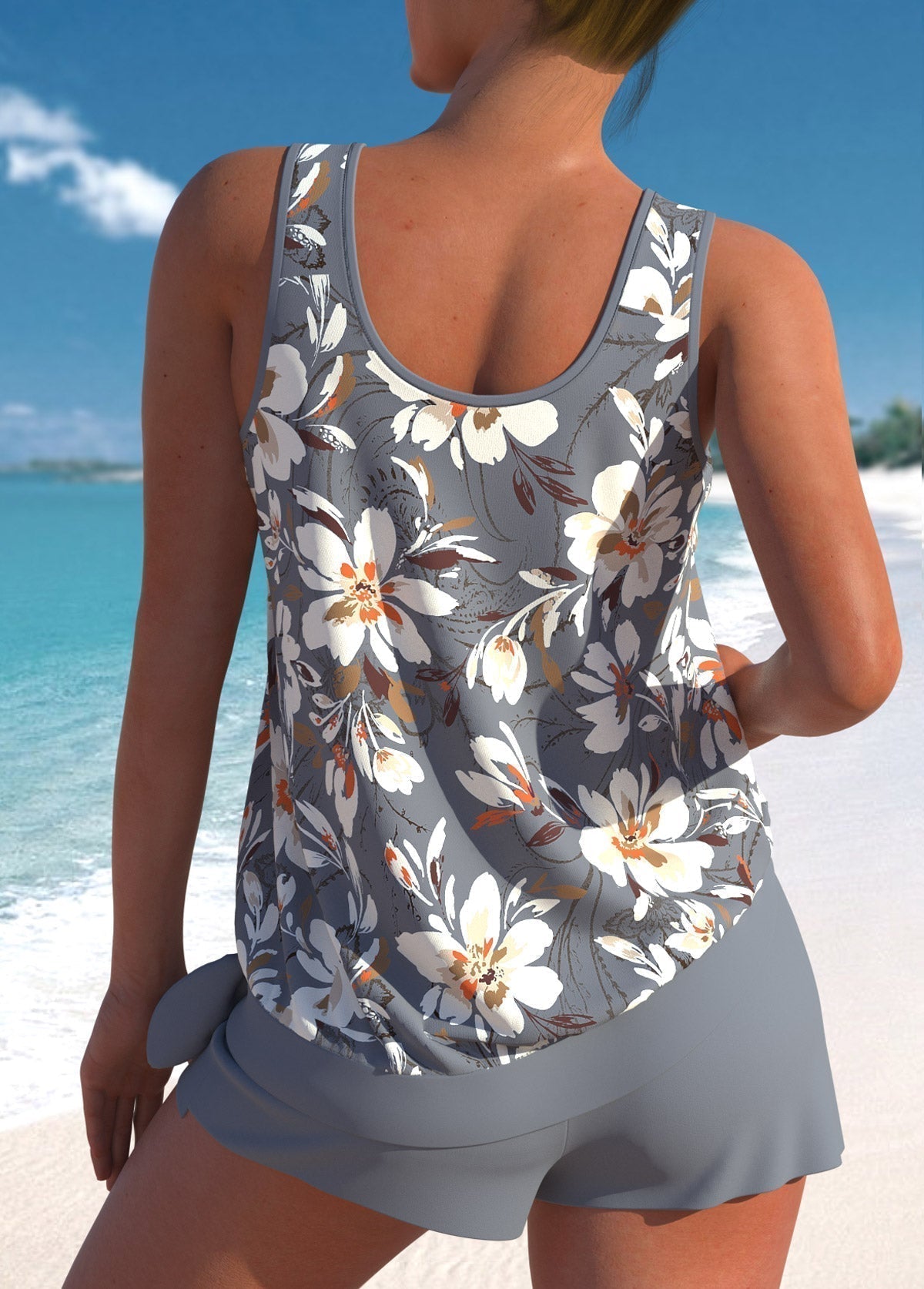 Helena | Tankini floral que favorece la figura sin marcar