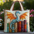 Bolso Artesanal - Dragón Esmeralda Guardián de los Libros