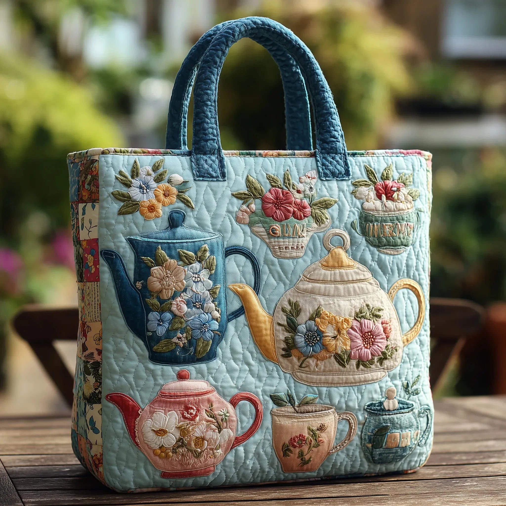 Bolso Artesanal - Motivo Floral