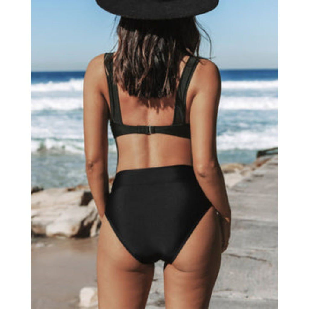 Carla | Bañador Lisa de Cintura Alta