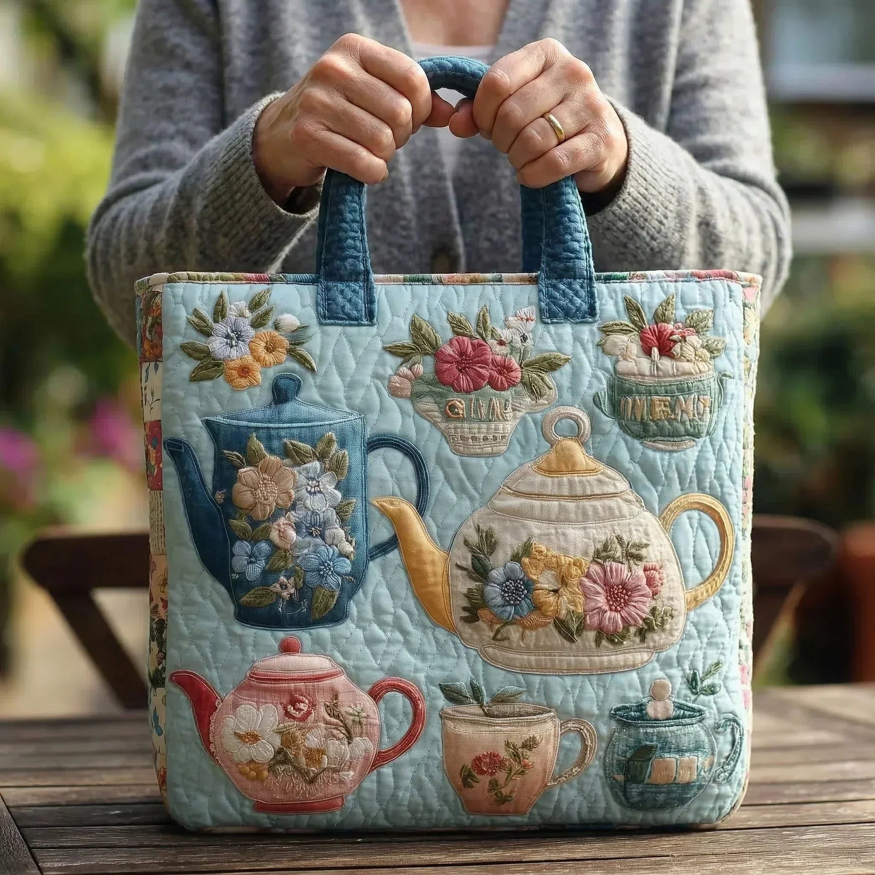 Bolso Artesanal - Motivo Floral