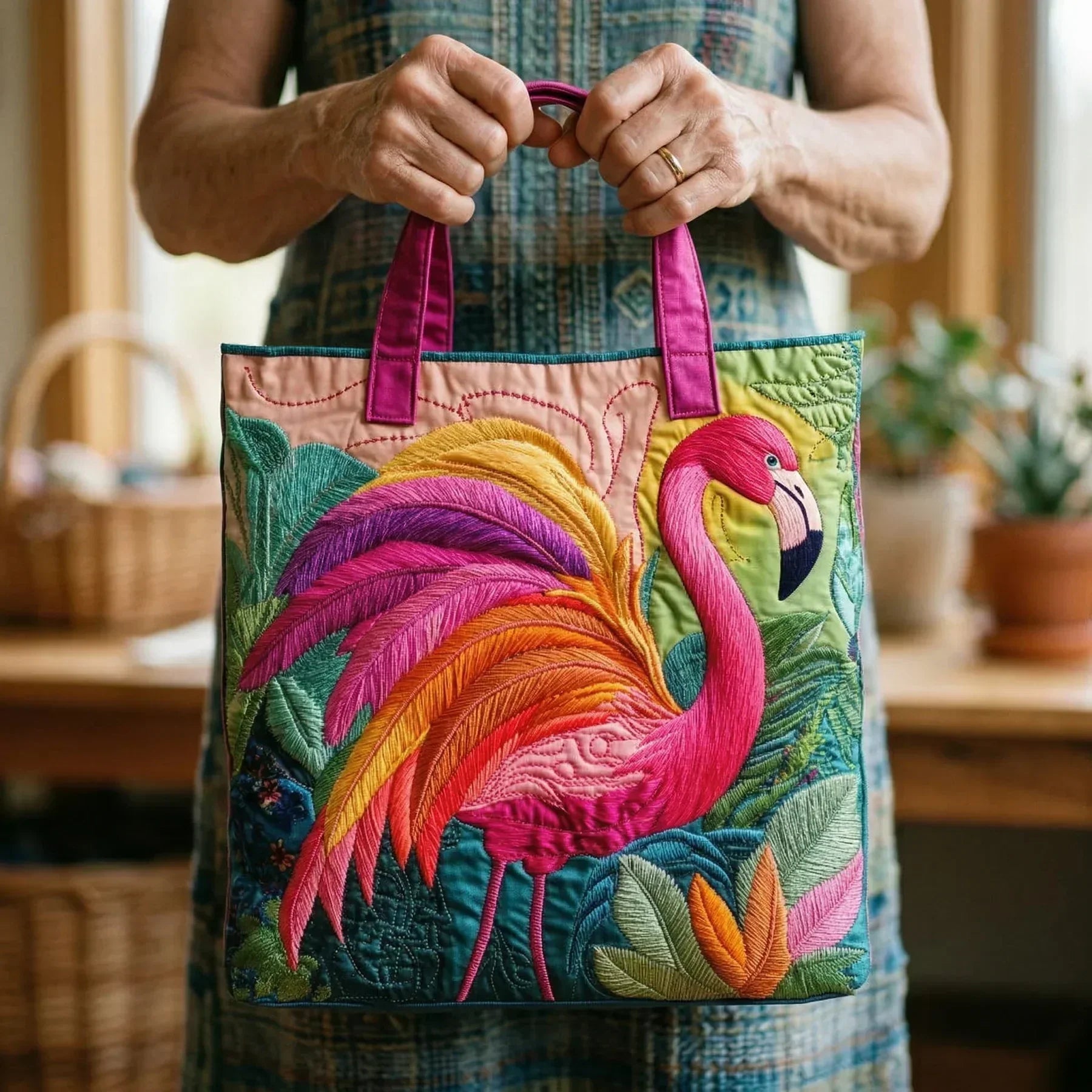 Bolso Artesanal - Flamant Arcoíris