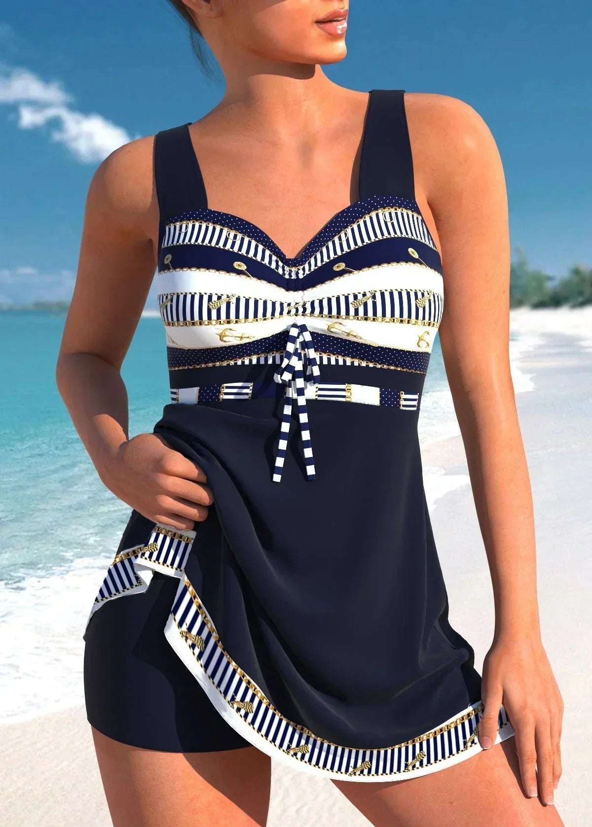 Marbella | Vestido de baño con falda que cubre el vientre